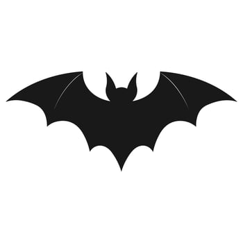 Vampire vector isolated on a white background, A silhouette of Bat flying