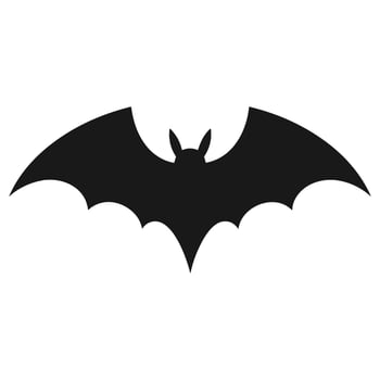 Vampire vector isolated on a white background, A silhouette of Bat flying