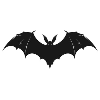 Vampire vector isolated on a white background, A silhouette of Bat flying