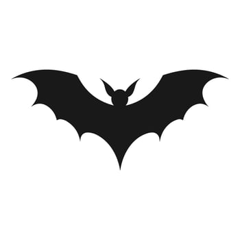 Vampire vector isolated on a white background, A silhouette of Bat flying