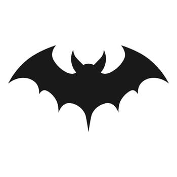 Vampire vector isolated on a white background, A silhouette of Bat flying