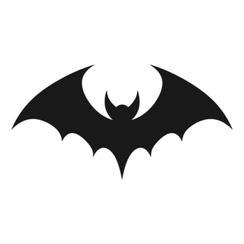 Vampire vector isolated on a white background, A silhouette of Bat flying