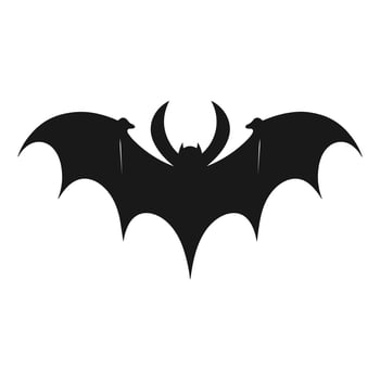 Vampire vector isolated on a white background, A silhouette of Bat flying
