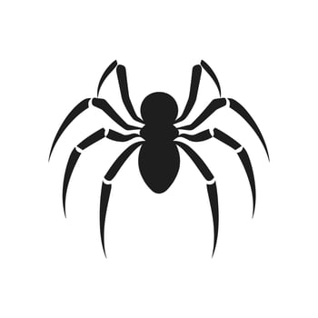 Spider silhouette Vector isolated on a White background