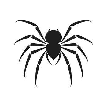 Spider silhouette Vector isolated on a White background