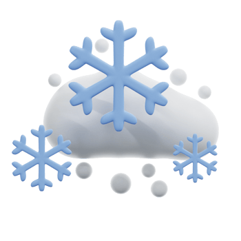 3D rendering winter cloud icon Illustration png