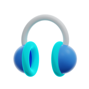 3D rendering earmuffs icon Illustration png