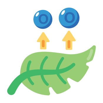 Trendy Plant Oxygen vector