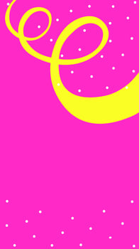Vector colorful illustration with vertical template for social media posts before Birthday party of creative person. Bright decoration for stories design. Yellow spiral wave on pink background
