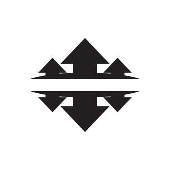 Arrow logo, vector illustration template design.