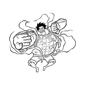 one piece cartoon character illustration images for coloring in vector format
