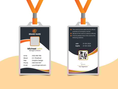 Corporate Business id card design vector