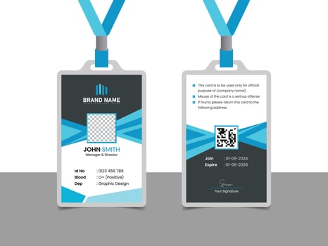 Corporate Business id card design vector