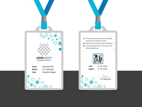 Corporate Business id card design vector