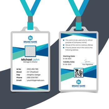 Corporate Business id card design vector