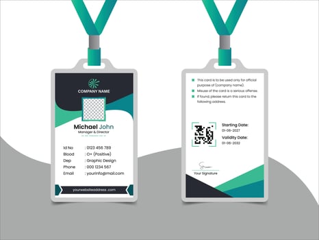 Corporate Business id card design vector