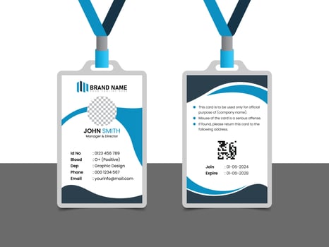 Corporate Business id card design vector