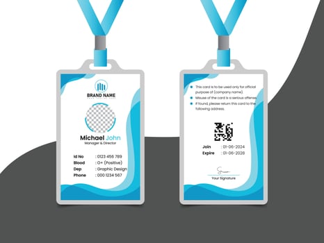 Corporate Business id card design vector