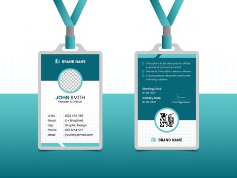 Corporate Business id card design vector