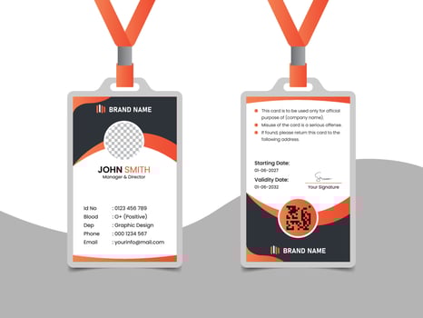 Corporate Business id card design vector