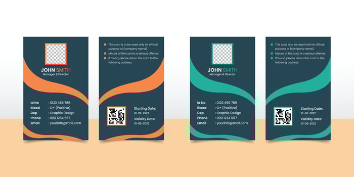 Corporate Business id card design vector