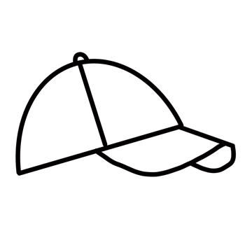 golf cap Hand drawn organic line doodle png