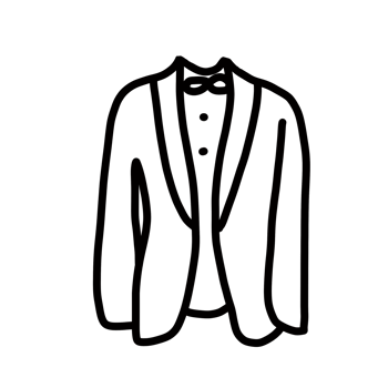 suit taxedo Hand drawn organic line doodle png