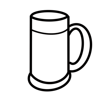 beer Hand drawn organic line doodle png