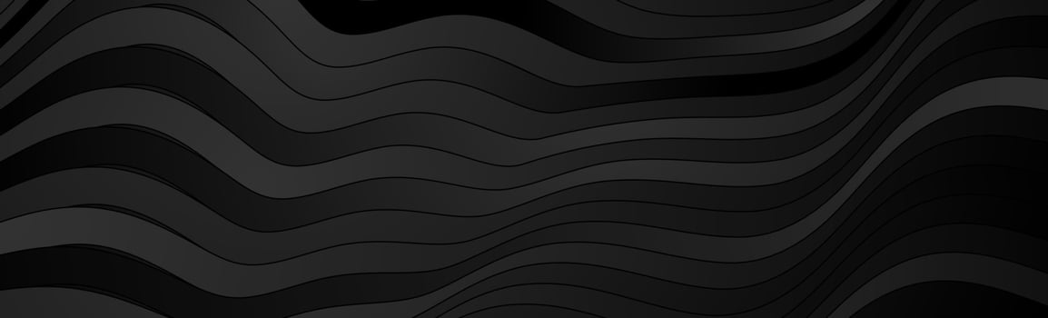 Black wavy stripes abstract technology geometric background vector