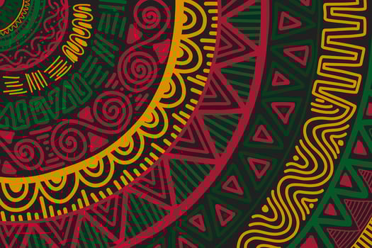 hand drawn astract africa pattern background vector