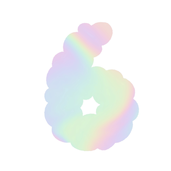number Holographic y2k Alphabet Cloud Bubble Cute Typography pastel colorful Trendy Retro childish for birthday nursery baby shower png