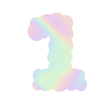 number Holographic y2k Alphabet Cloud Bubble Cute Typography pastel colorful Trendy Retro childish for birthday nursery baby shower png