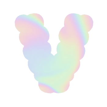 letter Holographic y2k Alphabet Cloud Bubble Cute Typography pastel colorful Trendy Retro childish for birthday nursery baby shower png