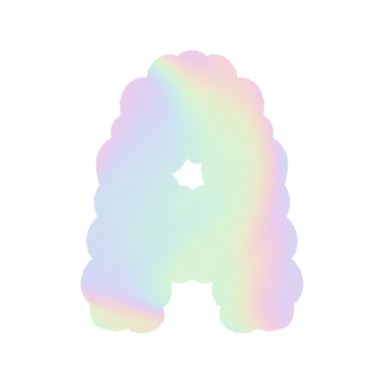 letter Holographic y2k Alphabet Cloud Bubble Cute Typography pastel colorful Trendy Retro childish for birthday nursery baby shower png