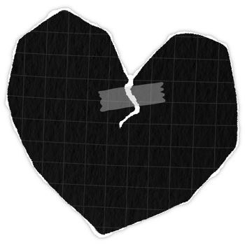 grid black paper lines Graph heart shape ripped message torn paper edge sheet strip page header decoration collage for message note page or banner cardboard blank memo png