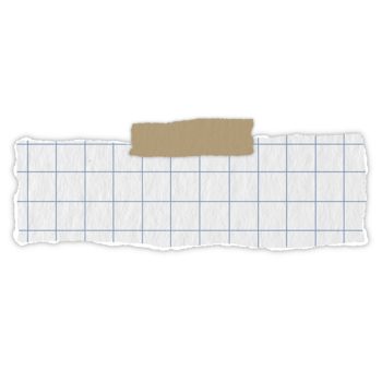 grid paper blue lines Graph ripped message torn paper edge sheet strip page header decoration collage for message note page or banner cardboard blank memo png