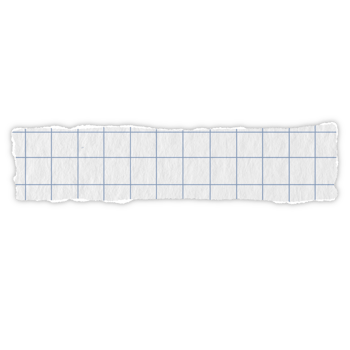 grid paper blue lines Graph ripped message torn paper edge sheet strip page header decoration collage for message note page or banner cardboard blank memo png