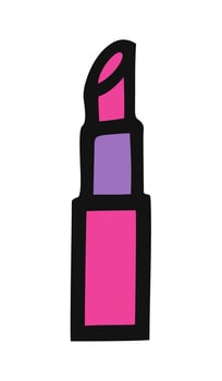 Pink lipstick vector, lipstick isolated. vector