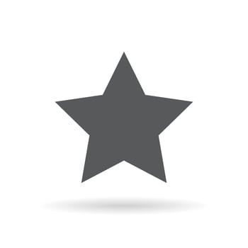 Star icon vector isolated on white background. Award sign symbol