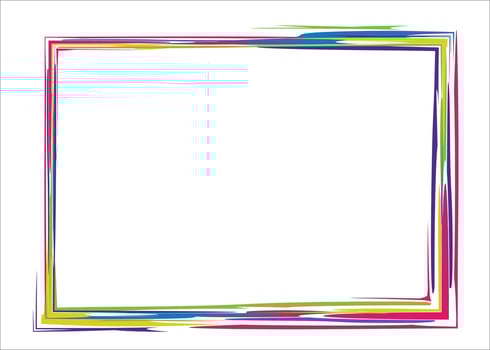 Vector colorful border or photo frame design collection