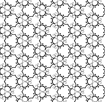 Black seamless abstract pattern. Overlay for background and backdrop. Ornamental design. PNG graphic illustration with transparent background.