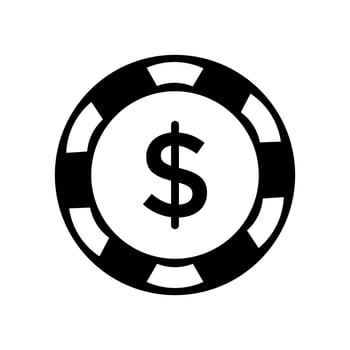poker chip icon design vector