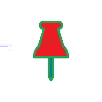 push pin icon design vector