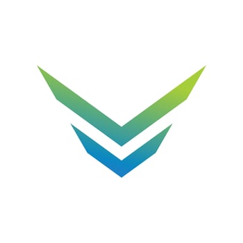 Letter V design element icon vector with creative concept for business person