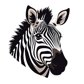 AI generated Cartoon Style Zebra Illustration No Background Perfect for Print on Demand Merchandise AI Generative png