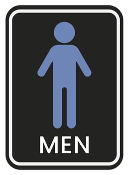 A man toilet sign isolated on white background. Restroom sign. vector