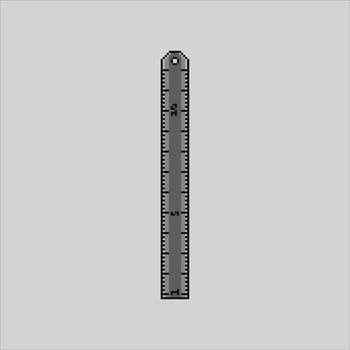 Pixel art illustration Ruler. Pixelated Ruler. Measuring ruler pixelated for the pixel art game and icon for website and video game. old school retro. vector