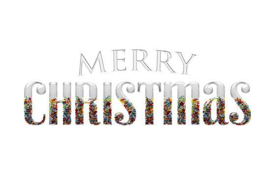 Merry Christmas Calligraphy Text png