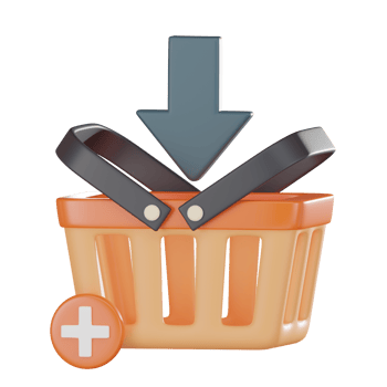 Add to Cart 3D Icon in Modern Design for Online Shopping. 3D render png