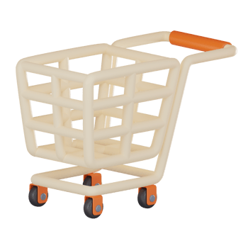 Enhance Your Online Shopping Experience with Our Modern 3D Shopping Cart Icon. 3D render png